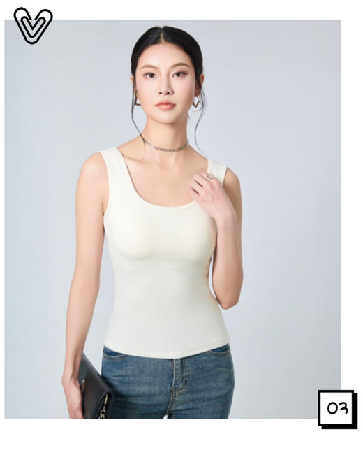 逸红颜周末小集市#山羊绒保暖背心【黑松露】含有黑松露丽丝钻石纤维，运动款，自带固定胸垫 商品图7