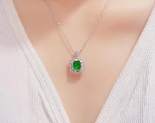 3ct刻面祖母绿吊坠 商品图3
