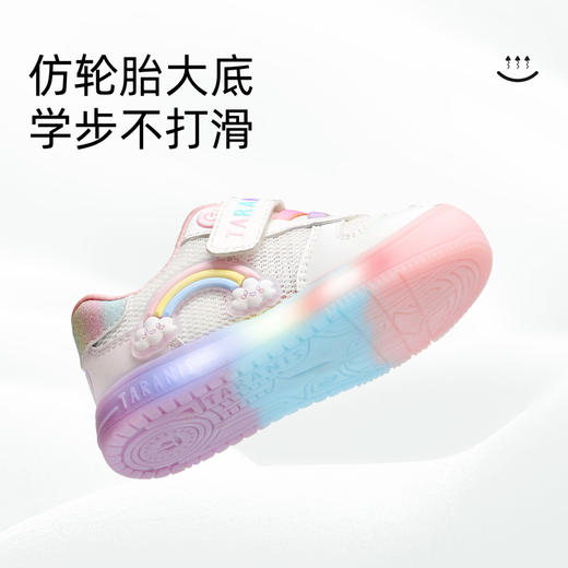 泰兰尼斯女宝宝闪灯鞋2025春季新款童鞋软底甜美女童学步鞋发光鞋 T02T5A6160 商品图4