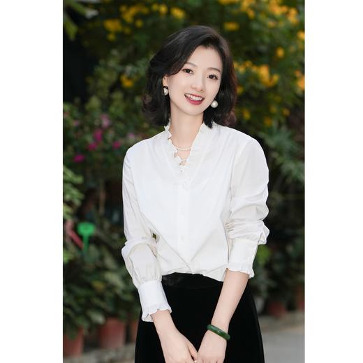 西子/【极地白】久洗不黄新疆长绒棉纱白衬衫衬衣上衣/CSBH530 商品图2