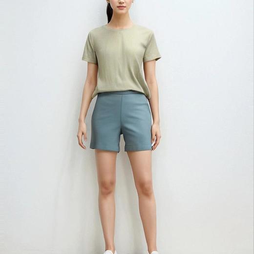 【顺丰包邮】50414 洛诗琳简约纯色百搭醋酸羊毛圆领T恤女192 商品图3