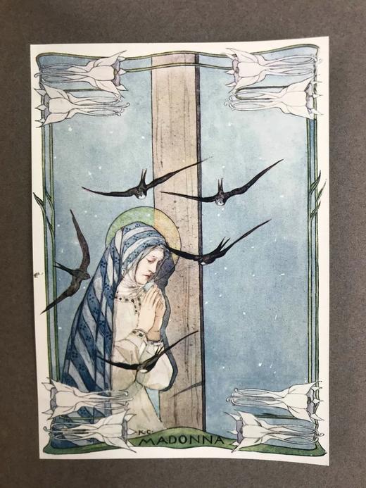 约20世纪早期 意大利传奇与故事集 凯瑟琳·卡梅伦12幅彩色手工贴图 布脊精装18开 商品图8