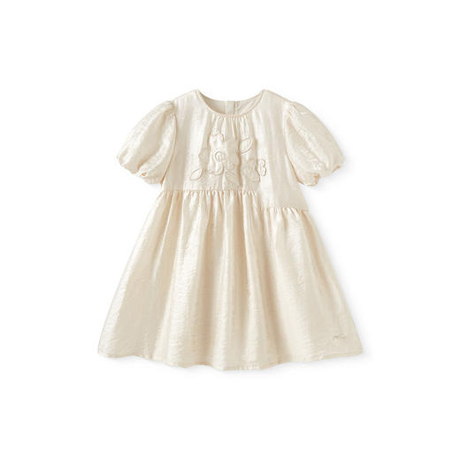 【商场同款】英氏女童连衣裙夏季短袖女童甜美绣花连衣裙2025新款 商品图4