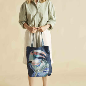 北京仓｜Inoui Editions-SHOPPER BAG-TOUCAN-绿色 巨嘴鸟 轻便托特包［法国设计师］