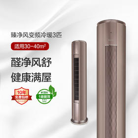 GREE格力 臻净风 3匹 一级能效 变频冷暖柜机空调 伦勃朗棕