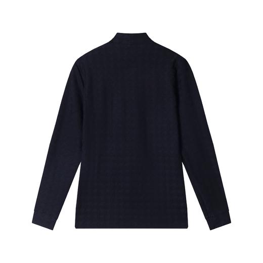 T1910秋冬季新款时尚个性纯色立体提花立领打底衫休闲百搭舒适上衣 商品图4