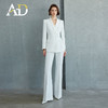 AD白色西装外套女高级感醋酸缎面新中式国风西服套装2024秋季新款 商品缩略图8