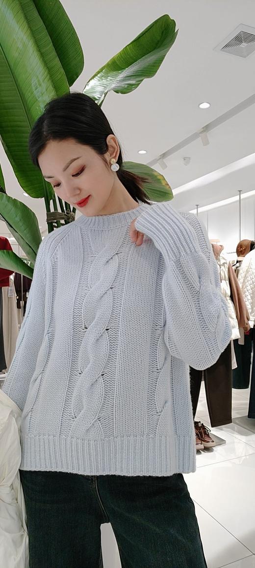 48767C麻花辫山羊绒毛衫 商品图2