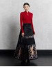 洛诗琳秋冬福利新中式国风2024年新款素色精纺纯羊毛旗袍领盘扣针织衫71051 商品缩略图4
