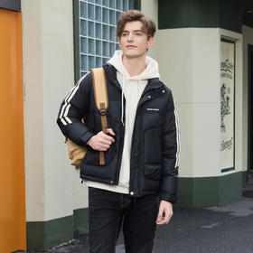 半身缘男装 冬季显高帅气立领时尚百搭保暖羽绒服254312U01712960