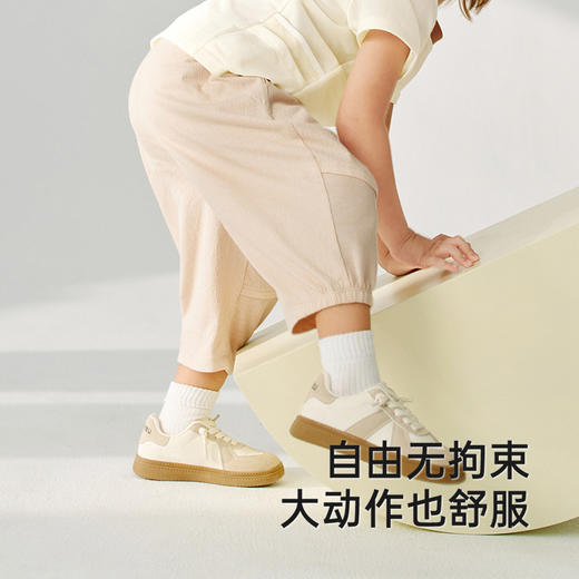 【商场同款】英氏儿童裤子夏季宽松透气男童七分裤2025新款针织裤 商品图2