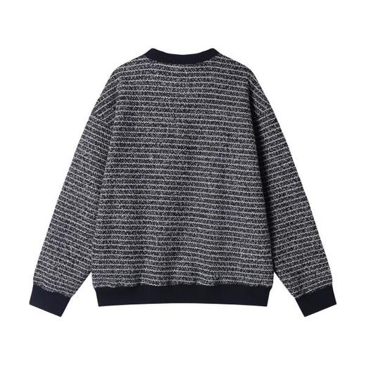 秋冬季新款时尚个性韩版撞色圆领长袖卫衣休闲情侣宽松针织上衣 商品图4