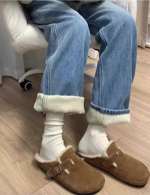 【GZ】无忧购韩版宽松显瘦窄版梨形身材阔腿加绒牛仔裤6921（截单后7天发货)25年清仓捡漏 商品图2