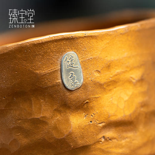 臻宝堂铜建水纯手工锤纹废水茶渣桶中式茶水孟加厚顺意茶洗家用茶具配件 顺意建水 容量约1500ml 商品图3