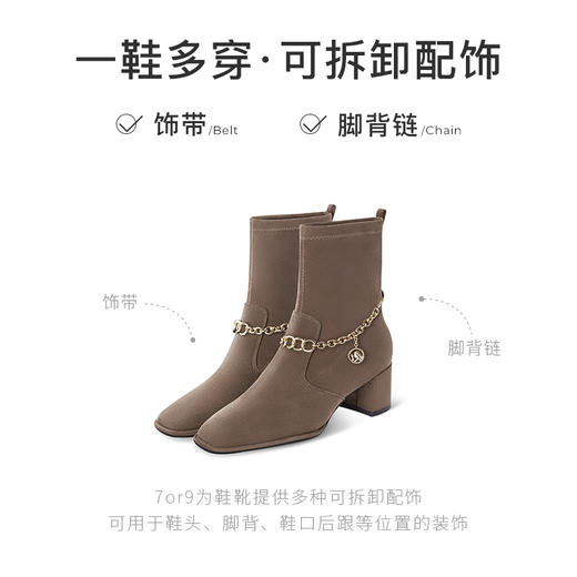 【燕麦吐司/黑森林2.0】7or9【赵露思同款】短靴自发热高跟简约风靴子-12.18直播 商品图7
