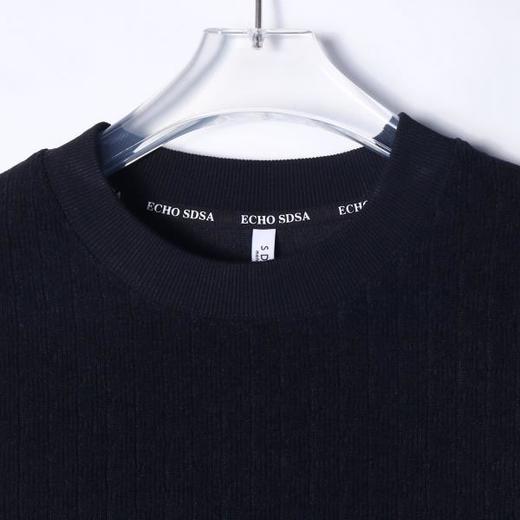 WY611新款时尚个性肌理纹纯色拼接衬衫假两件套卫衣百搭情侣宽松 商品图2