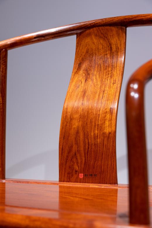 红桥红 家具严选  缅甸花梨(大果紫檀） 【安思远 藤条垂手 圈椅 单椅】 商品图2
