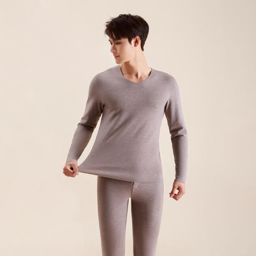 连绵·320g羊绒桑蚕丝保暖内衣套装 商品图2