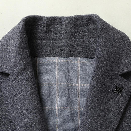 【可拆卸内胆】【新款DLC】大依优型品质双面呢羊毛呢大衣外套商务夹克男宽松加肥加大码上衣胖子正装休闲 商品图3