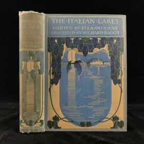 1908年 意大利湖区风光 英国艺术家埃拉·杜·坎恩68幅彩色插图 漆布精装大32开