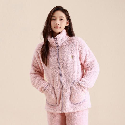 连绵·男女款珊瑚绒拉链家居服 商品图1