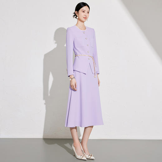 紫色小香风套装女初冬新款名媛轻奢 商品图7