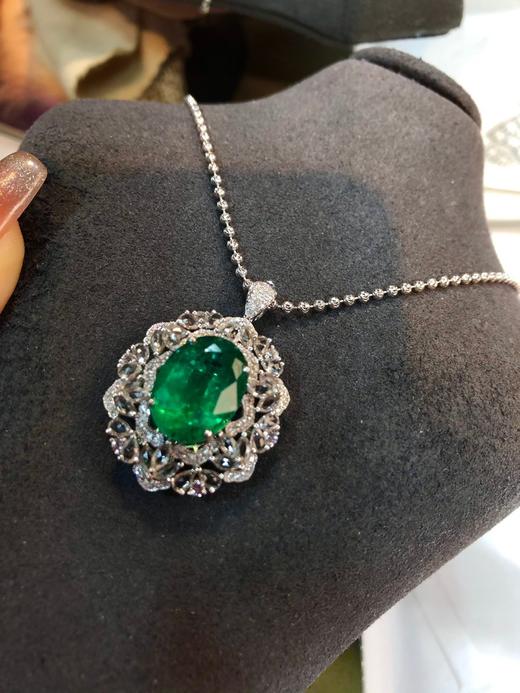 5.5ct刻面祖母绿吊坠戒指 商品图2