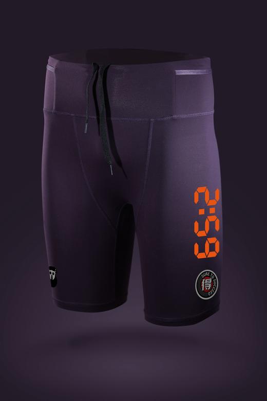 严素运动紧身短裤，一定得，弹性跑步运动紧身裤，男 / 女款，严素态度 商品图3