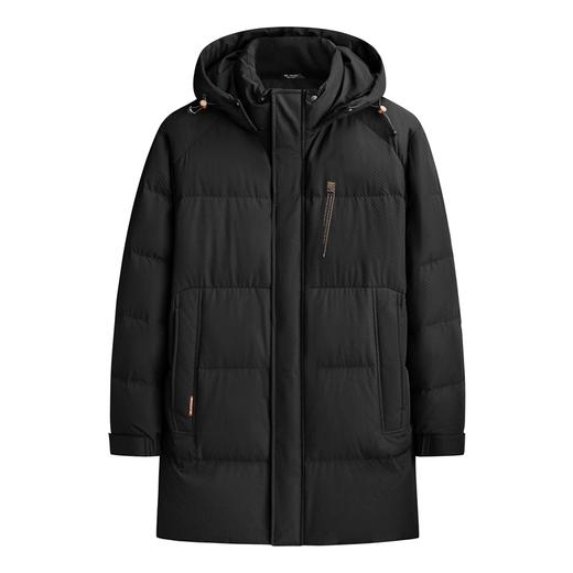 【可拆卸帽】【新款DSF】大依优型大码中长款鸭绒羽绒服外套休闲胖子大码男休闲宽松加肥加大上衣男士 商品图1