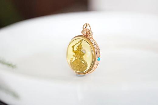 文殊菩萨·18K金镶钻吊坠 特价 商品图1