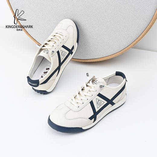 经典鲨2024年秋季新款时尚拼色男士平底休闲鞋板鞋KW11-D33061 商品图1