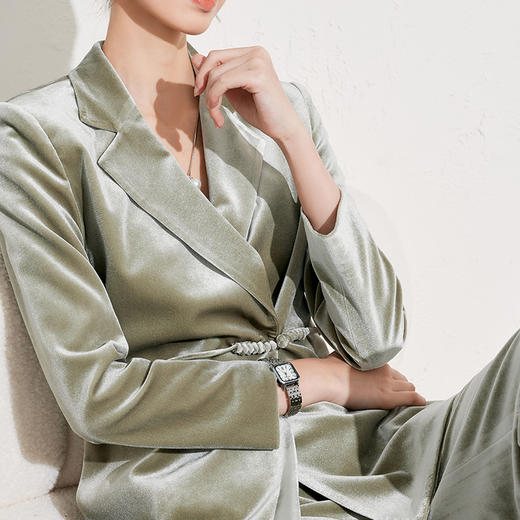 新中式西装套装女2026新款秋冬丝绒职业装 商品图1