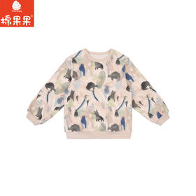 棉果果春季新品商场同款男童满印磨毛小毛圈圆领套头卫衣M112180225124