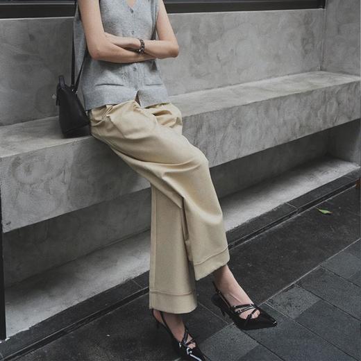 【顺丰包邮】45352 洛诗琳秋冬新款高级感高腰直筒阔腿休闲西装裤679 商品图2