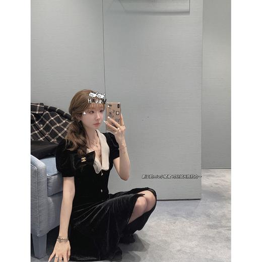 金蘑菇菇 千金丝绒裙 微泡泡袖又蛮有俏皮感的 好驾驭 商品图2