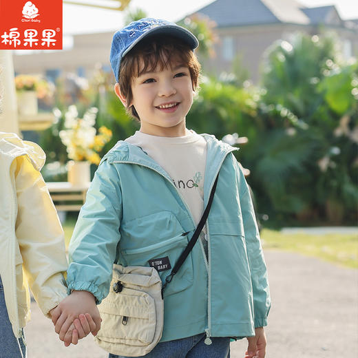 棉果果春季新品商场同款男童防风外套连帽风衣M112100325115 商品图0