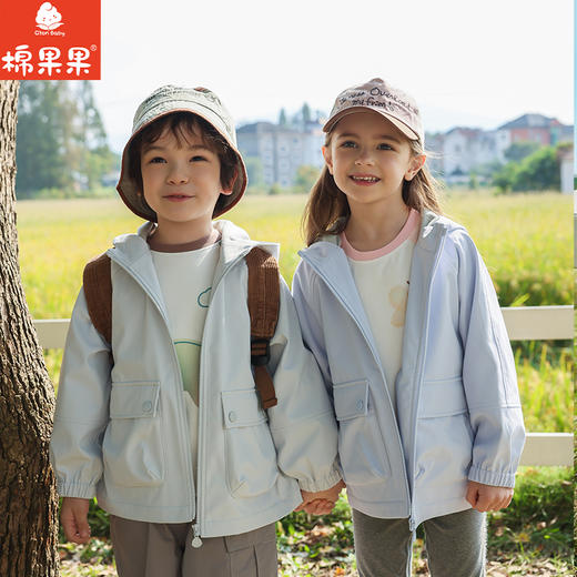棉果果春季新品商场同款男童防风外套连帽风衣M112130325112 商品图0