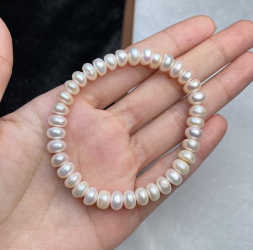 玉美人菲菲/珍珠单圈手链约7mm 商品图0