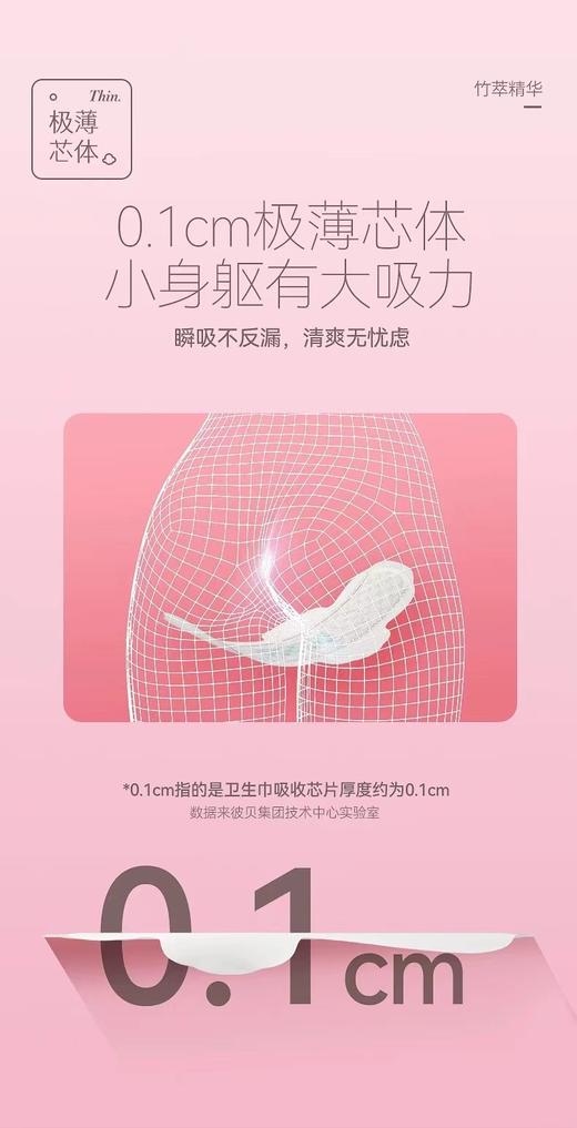 云仓 【发5包】 商超撤柜，彼贝女王竹萃抑菌卫生巾 商品图3