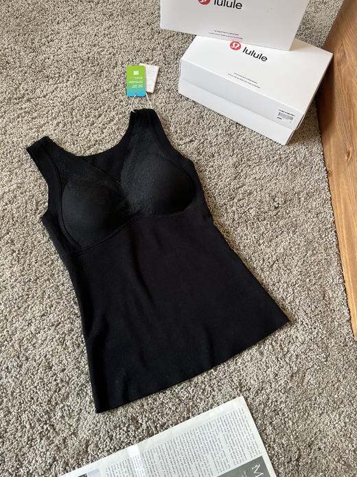 现货 THS 11.25-无 lulu家 兼具风度和温度的小秘诀 法式蕾丝莱赛尔羊毛保暖背心4色 BP214 商品图6