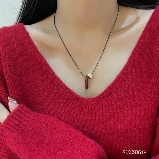 Oflye潮流饰品   复古安可拉红项链洋气时尚设计感个性首饰配饰项链 商品图0