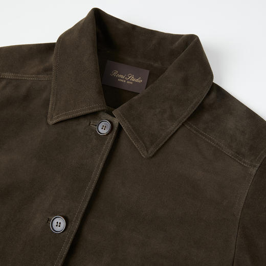 ROMI STUDIO“棕标甄选”非洲混种羊皮细绒雾感皮衣外套RW24WWH0448 商品图2