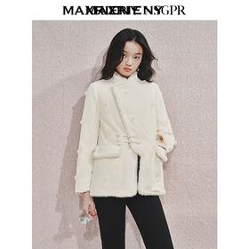 MAXRIENY贵雅新中式羽绒服复古盘扣设计24冬款手工刺绣保暖外套女(货号:MS85DC501)