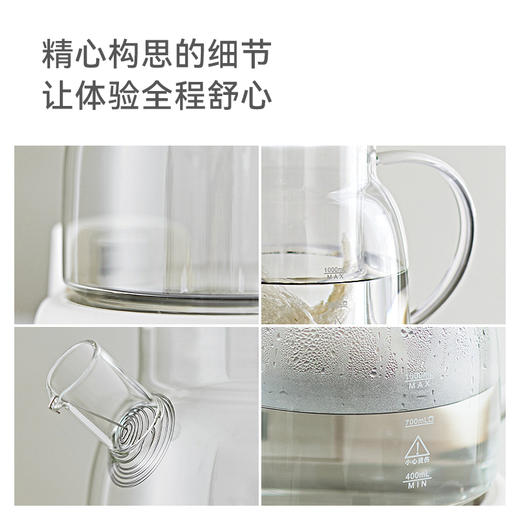 olayks立时水灵全玻璃养生壶家用多功能办公室小型纯玻璃煮茶烧水 商品图6