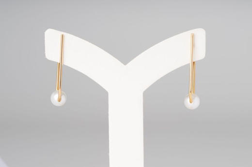 「快乐胶囊」Akoya珍珠18k金耳环 商品图1