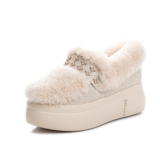 小红书推荐 冬季加绒棉鞋新款雪地靴女士真毛外穿内增高女鞋冬鞋 商品图4