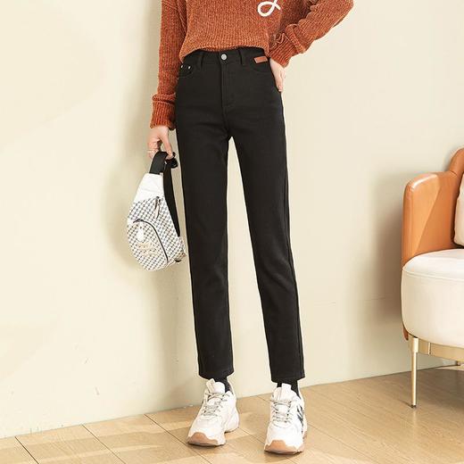 【高货rg】全新升级【铂金会员174/天猫229/差价55】(02451) 洛诗琳2024冬季新款弹力柔软加厚加绒小脚九分牛仔裤女 商品图3