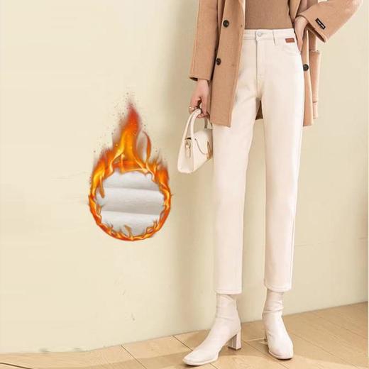 【高货rg】全新升级【铂金会员174/天猫229/差价55】(02451) 洛诗琳2024冬季新款弹力柔软加厚加绒小脚九分牛仔裤女 商品图0