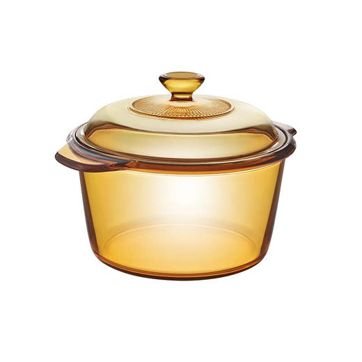 康宁晶焰系列双耳透明锅耐热玻璃汤锅琥珀色可视化煮锅炖锅3L 商品图6