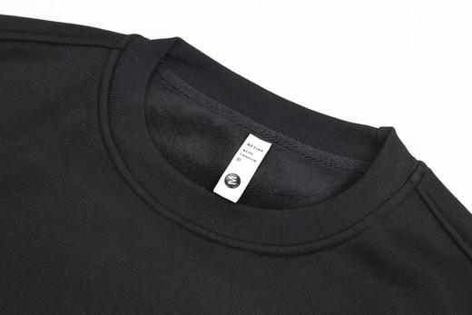 半身缘男装 冬季加绒美式宽松衣脚抽绳加绒卫衣03850 商品图4